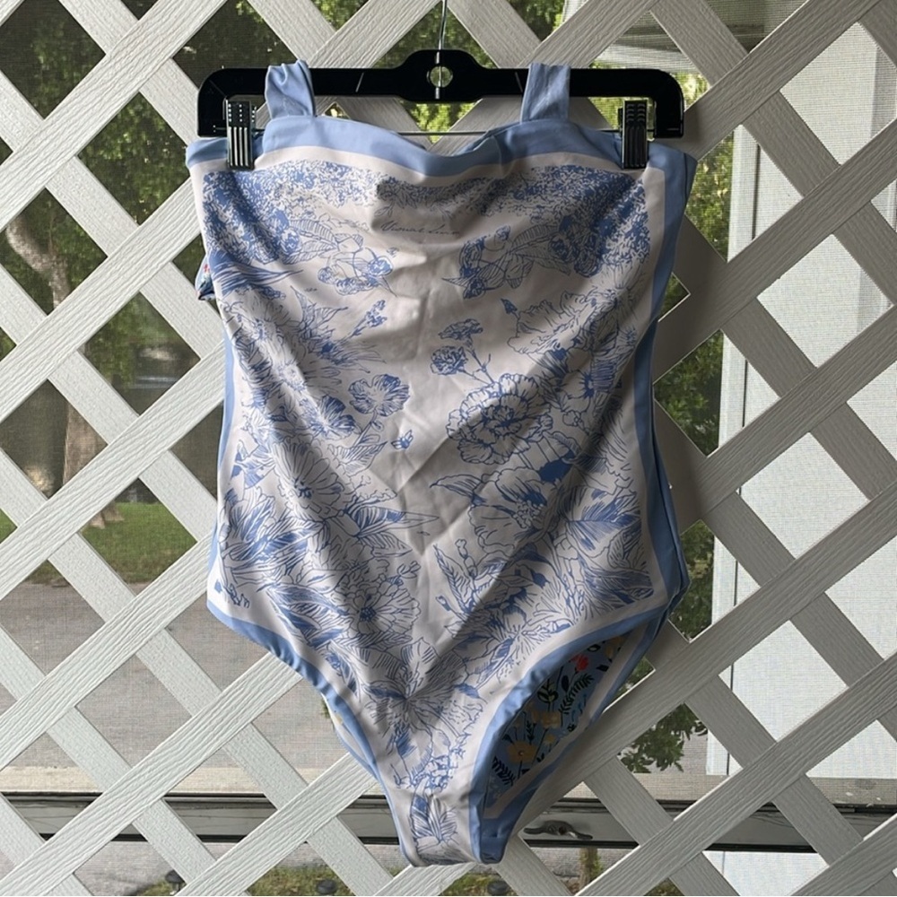 Skays ‘Visual Swim’ Reversible Floral Tie-Strap One-Piece - Picture 7 of 13